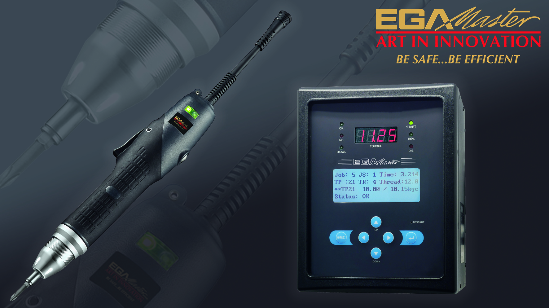 Destornilladores eléctricos ESD con envío de datos y controlador