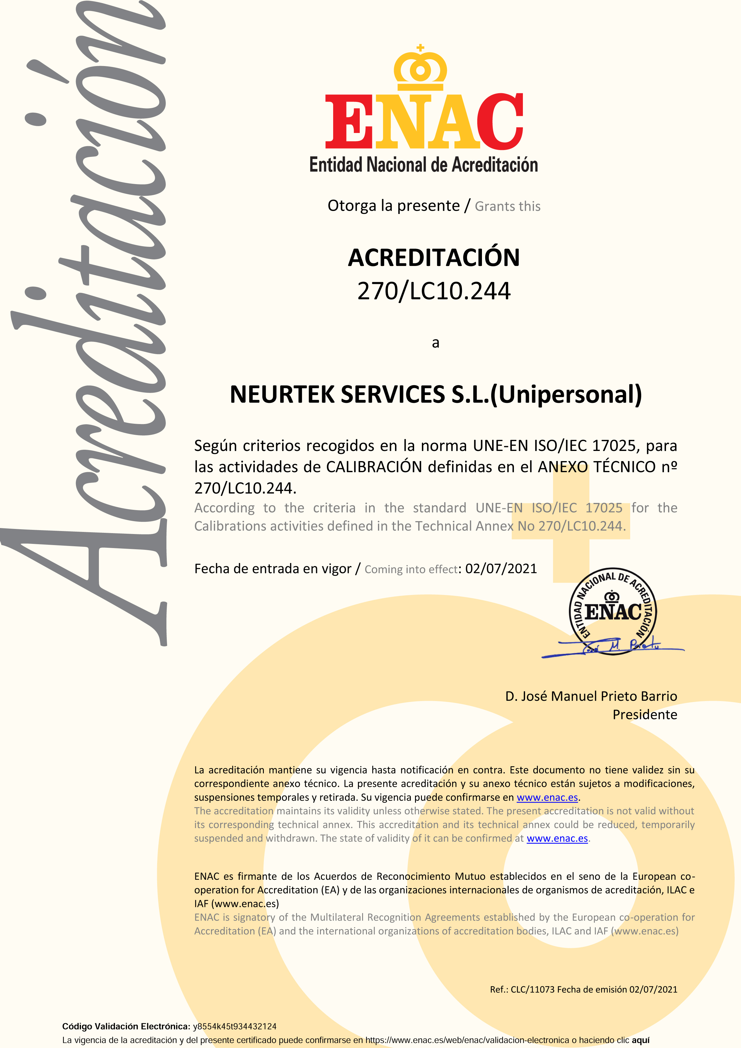 ISO 17025 Acreditacion ENAC