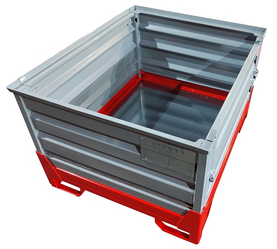 Contenedor Metálico Apilable y Plegable CT-CE121
