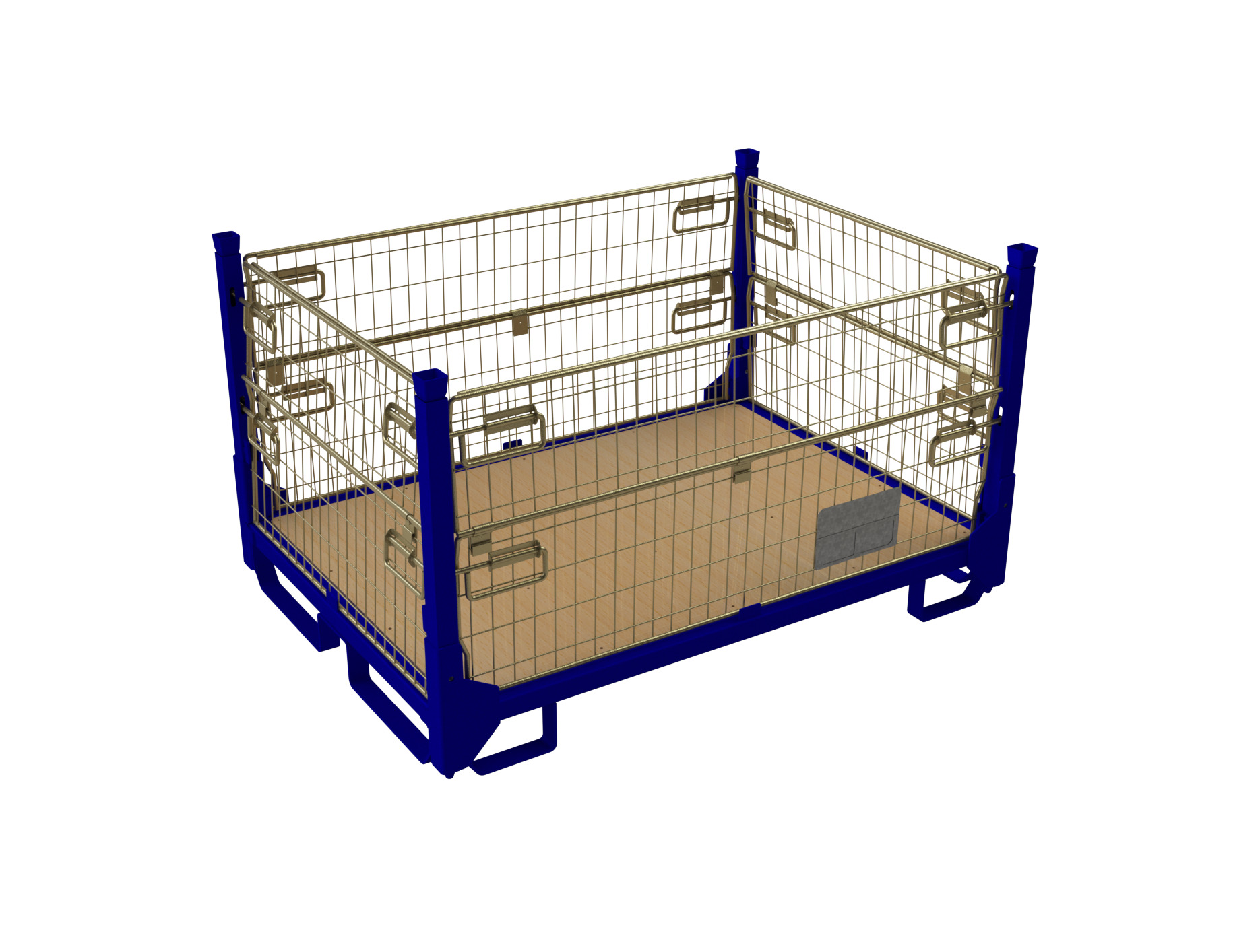Contenedor Metálico Apilable y Plegable CT-CE114