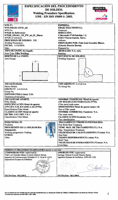 UNE-EN ISO 15609-1:2005