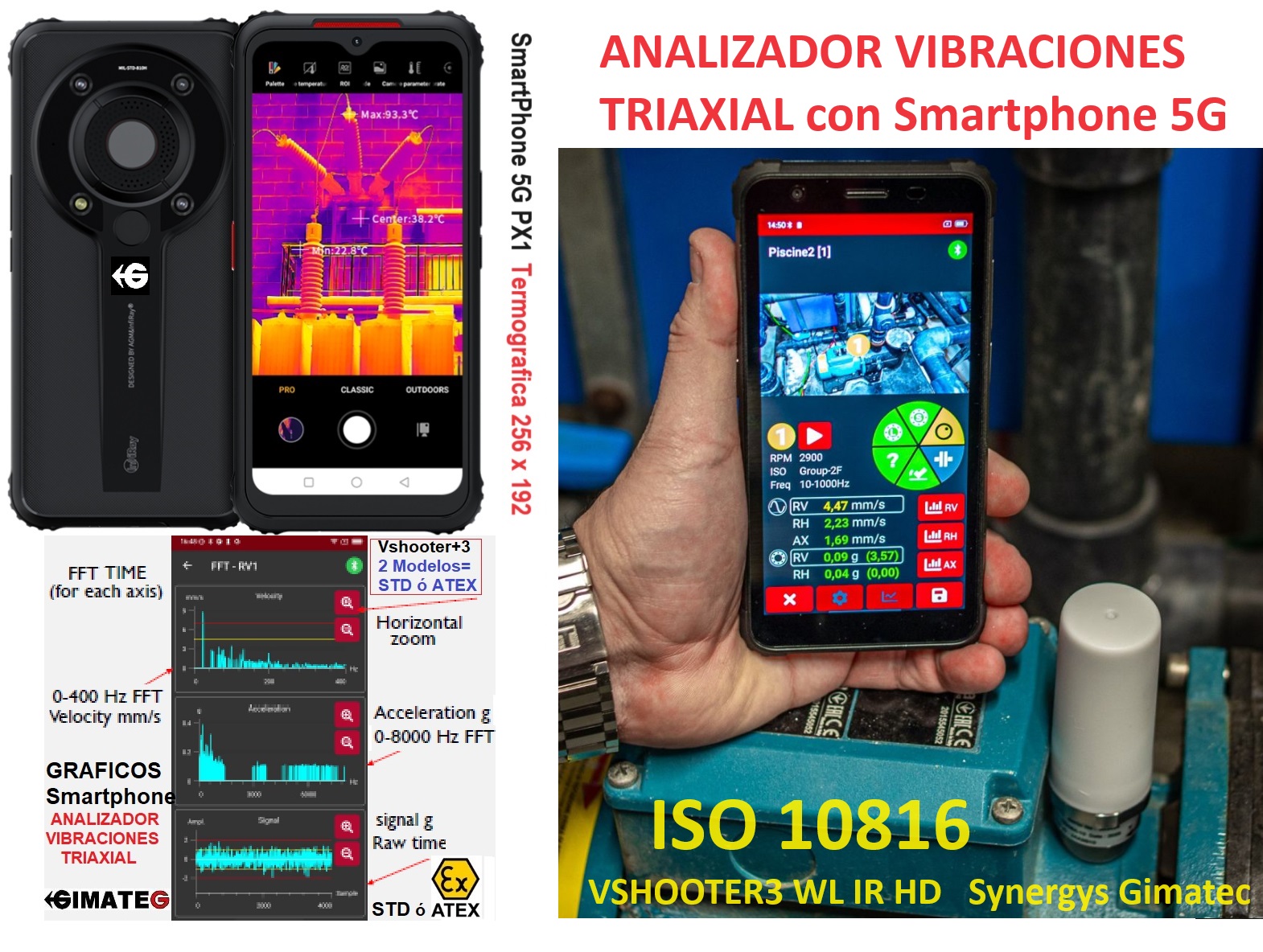 VShooter3 analizador vibraciones triaxial de facil diagnostico para no expertos segun ISO10816
