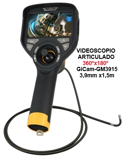 GiCam-GM Videoscopio articulado 360ºx180º diametro de 3,9mm x1,5m resolucion 720p  gimateg