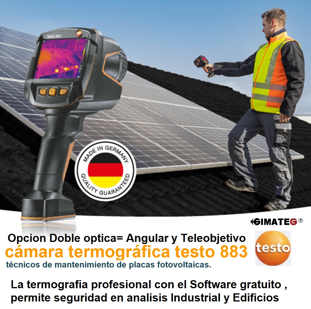 camara termografica testo 883 lector QR Wifi y Bluetooth a Pinza amperimetrica , venta Gimatec