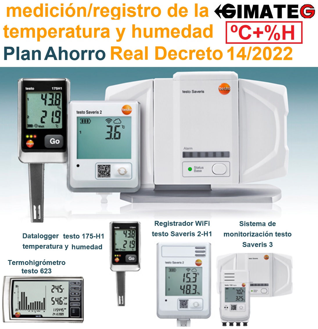DataLoger RD 14-2022 testo amplia gama Humedad a Testo saveris OnLine gimatec Distribuidor testo