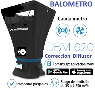 Balometro caudal aire climatizacion venta alquiler S620 610x610mm gimatec Distribuidor Sauermann