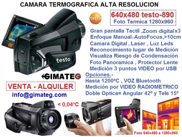 Camara termograficas desde 256x192 a Movi hasta alta resolucion 1080p , Cursos venta alquiler gimatec